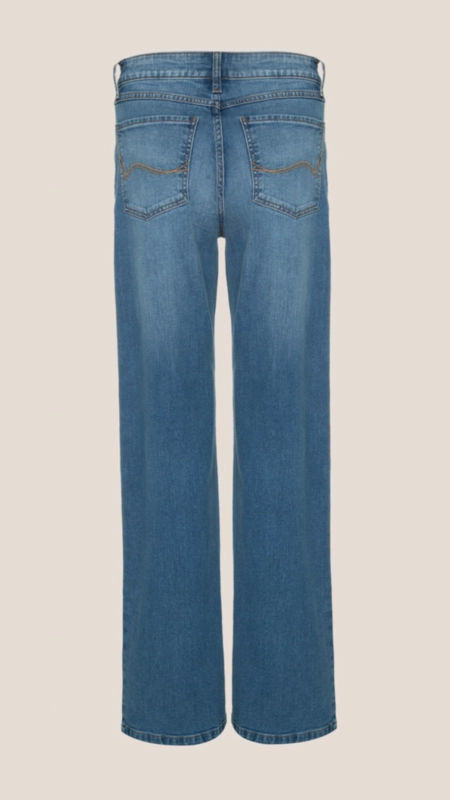 calça jeans wide leg dudalina melina