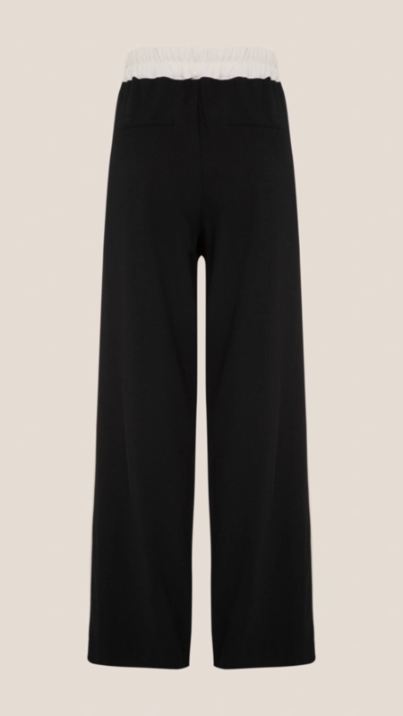 calça reta bicolor dudalina luiza