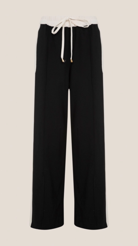 calça reta bicolor dudalina luiza