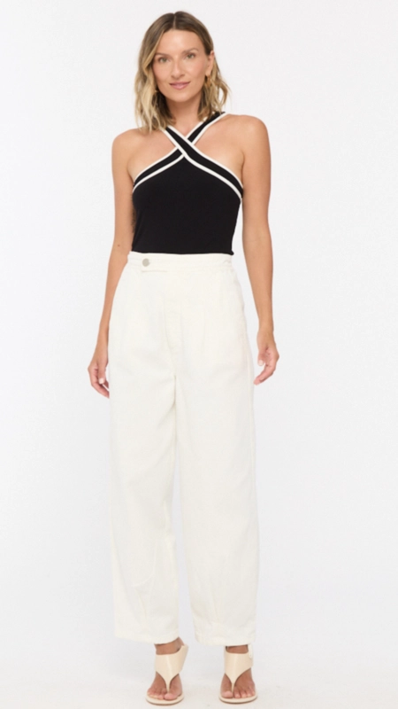 blusa animale alça cruzada