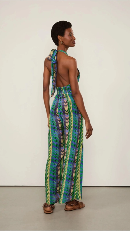 macacão animale amplo chevron colagem