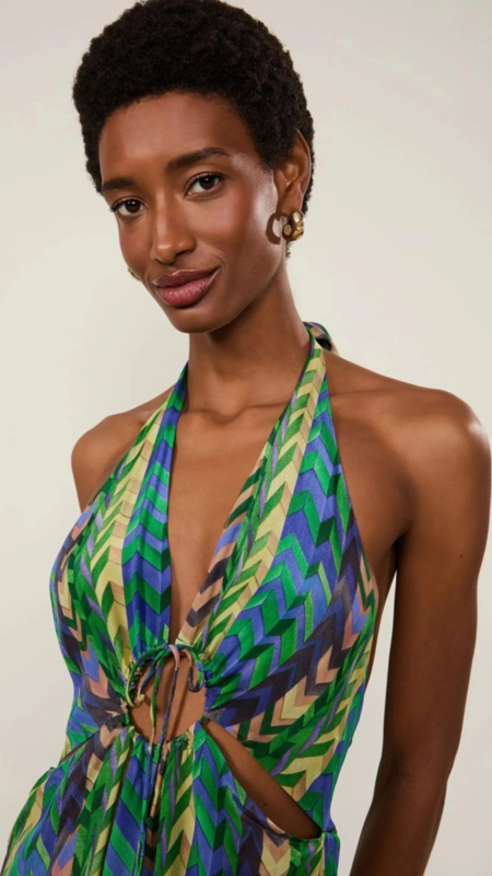 macacão animale amplo chevron colagem