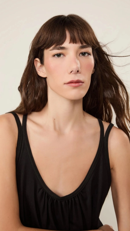 vestido midi animale malha alça