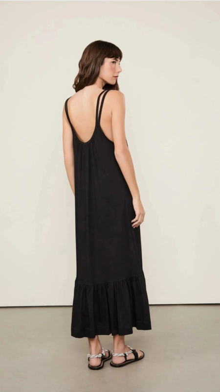 vestido midi animale malha alça