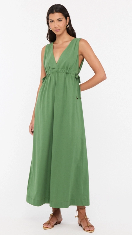 vestido midi animale malha amarração