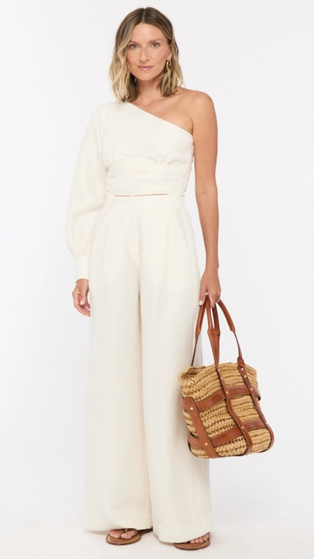 calça alfaiataria animale linho basic