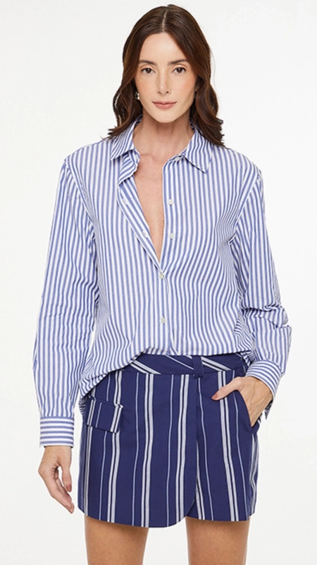 camisa tricoline animale listrada claudia