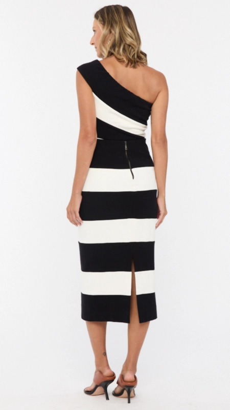 saia midi animale bicolor listras