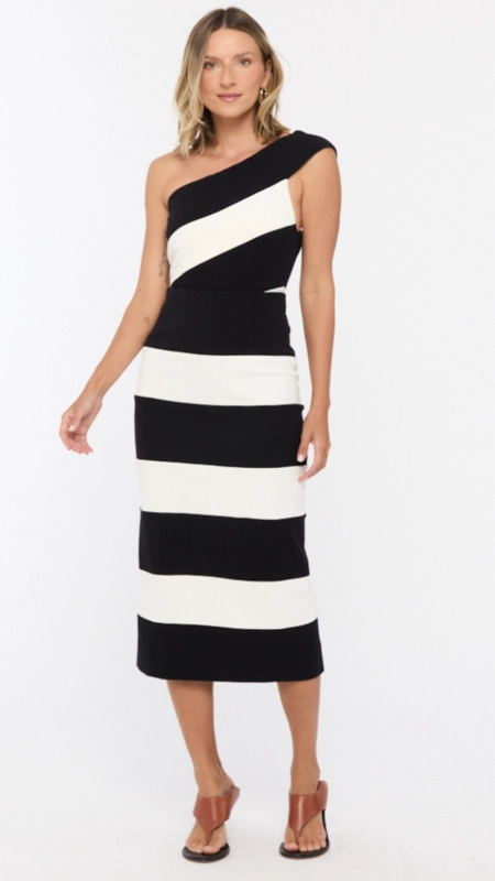 saia midi animale bicolor listras