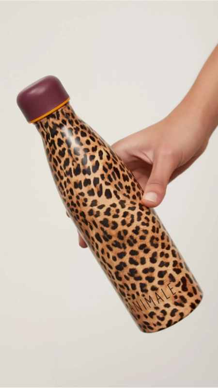garrafa animale estampa onça