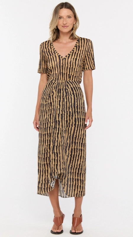 saia midi animale pareo listra rafia