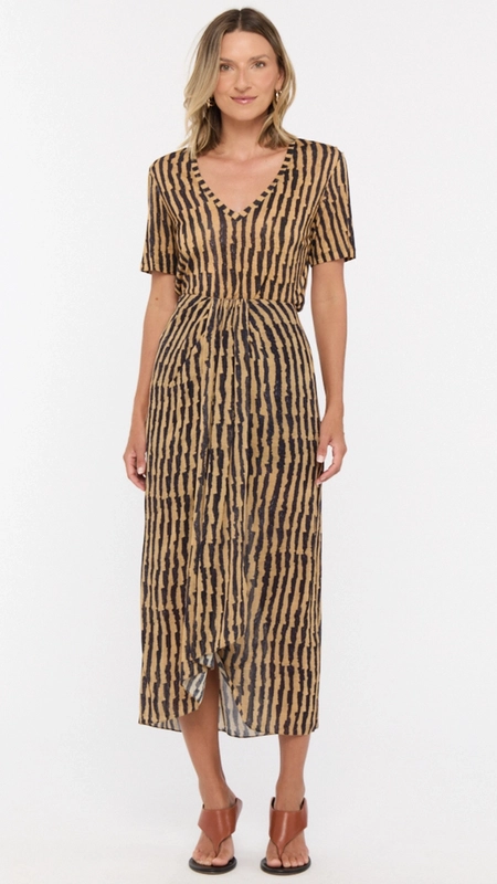 saia midi animale pareo listra rafia