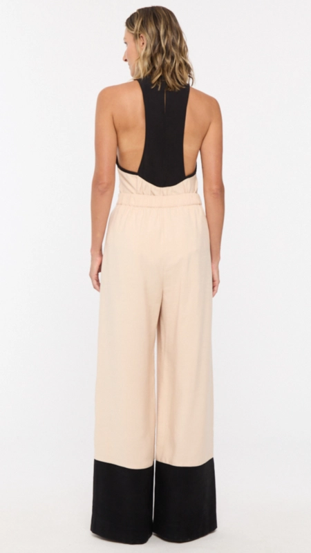 calça pantalona animale bicolor