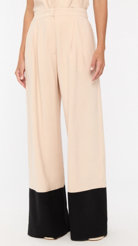 calça pantalona animale bicolor