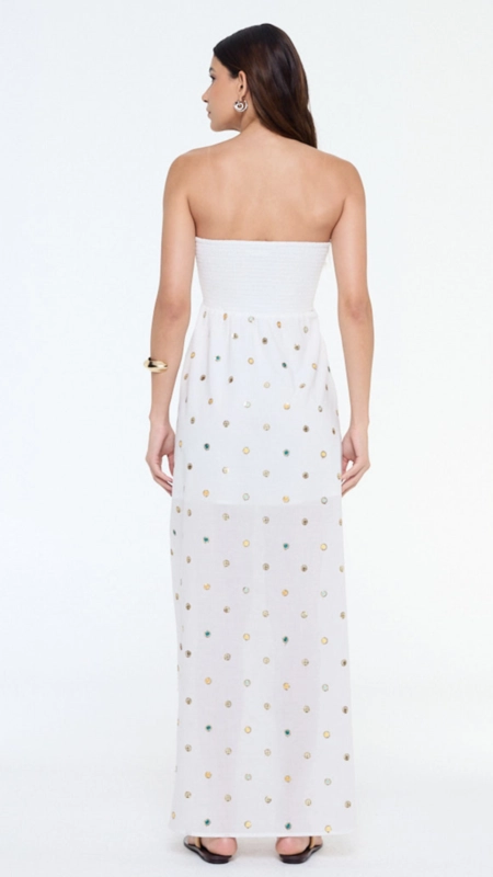 vestido algodao bordado com lastex animale jeans
