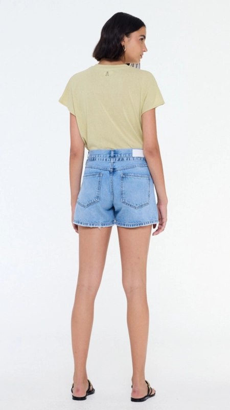 shorts jeans basic cinto animale jeans