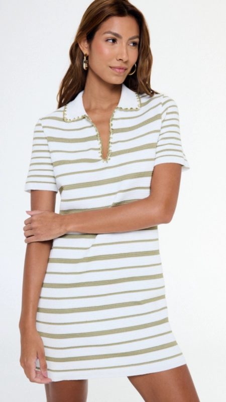 vestido tricot listras animale jeans