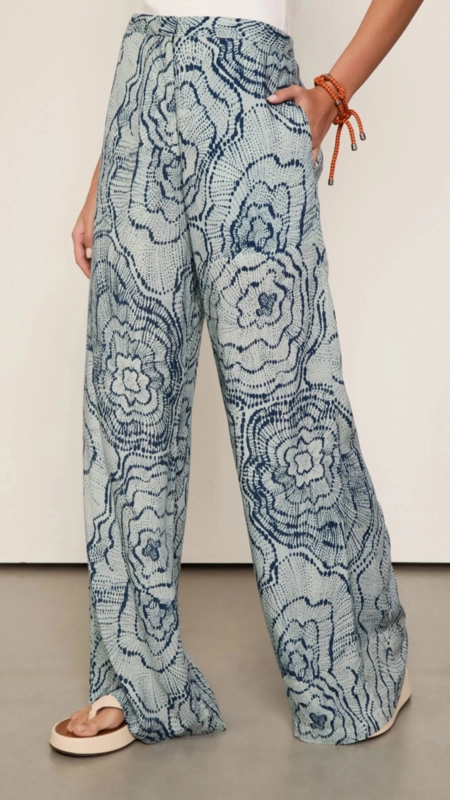 calça est floral anemona e ondas e navy animale jeans