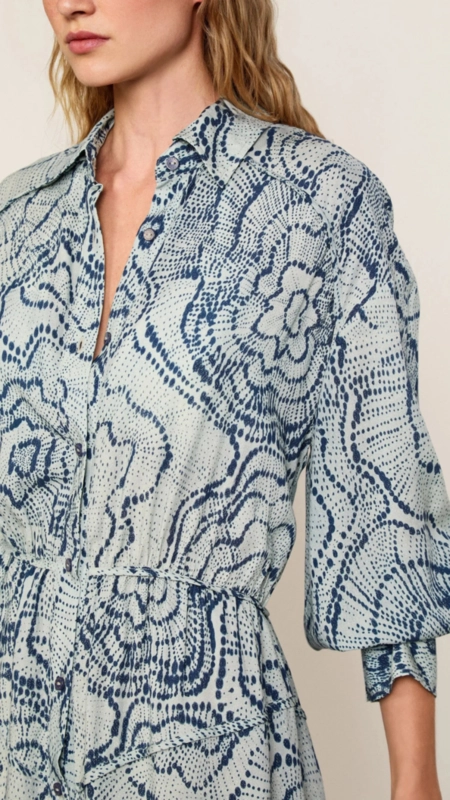 vestido chemise est floral anemona e nav animale jeans