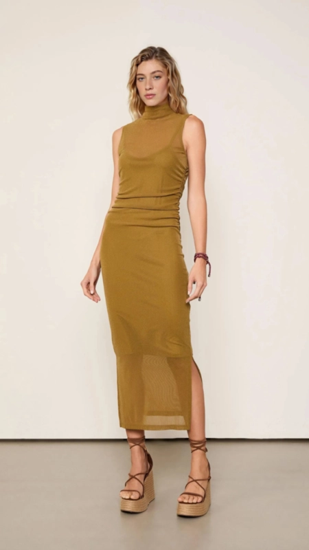 vestido tule longo com brilho animale jeans