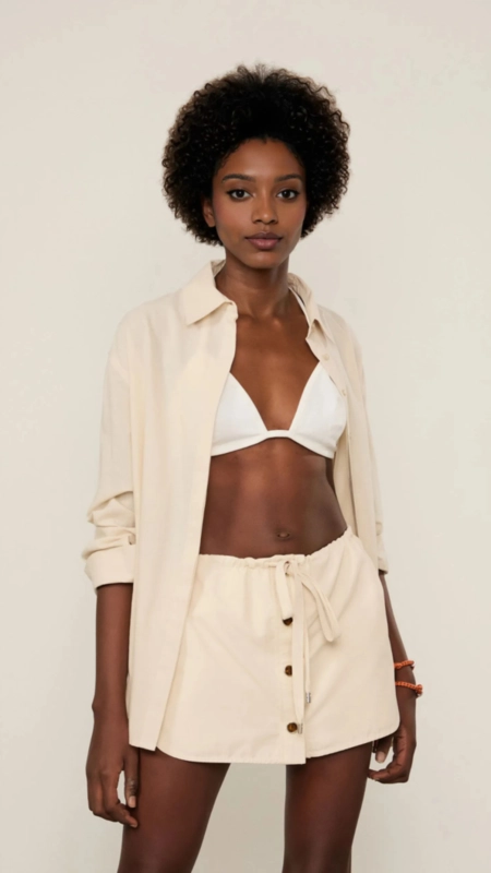 shorts saia paper animale jeans