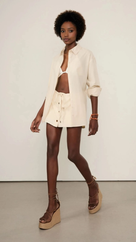 shorts saia paper animale jeans