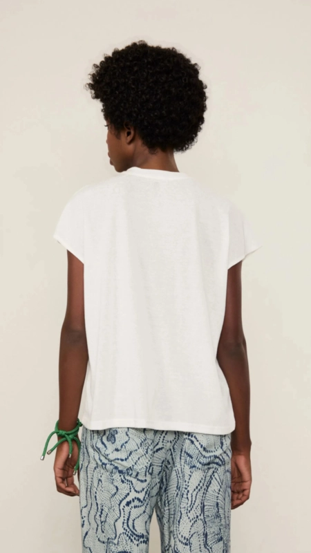 camiseta malha sem manga animale jeans