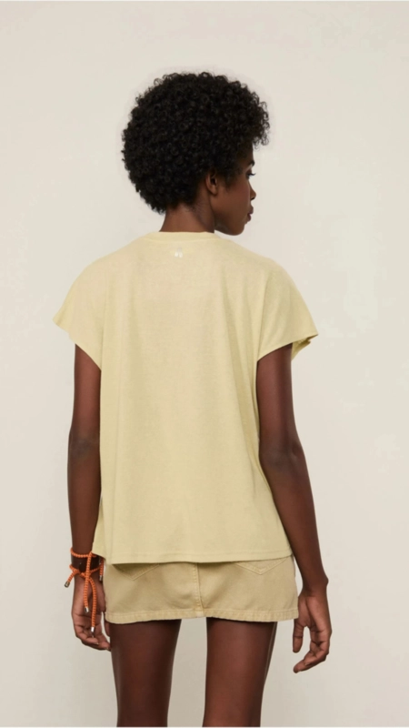 camiseta malha sem manga animale jeans