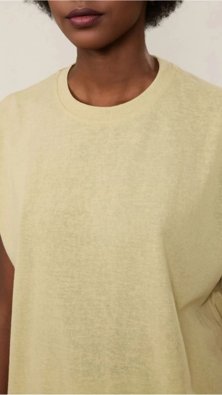 camiseta malha sem manga animale jeans