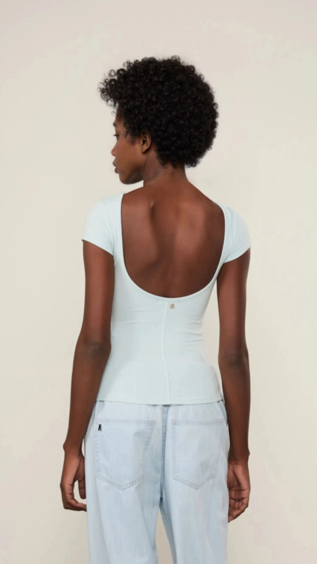 blusa malha mc decote costas animale jeans