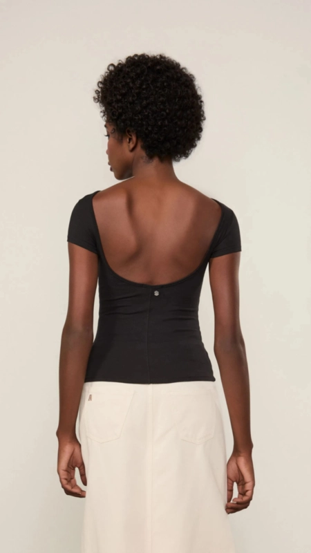 blusa malha mc decote costas animale jeans