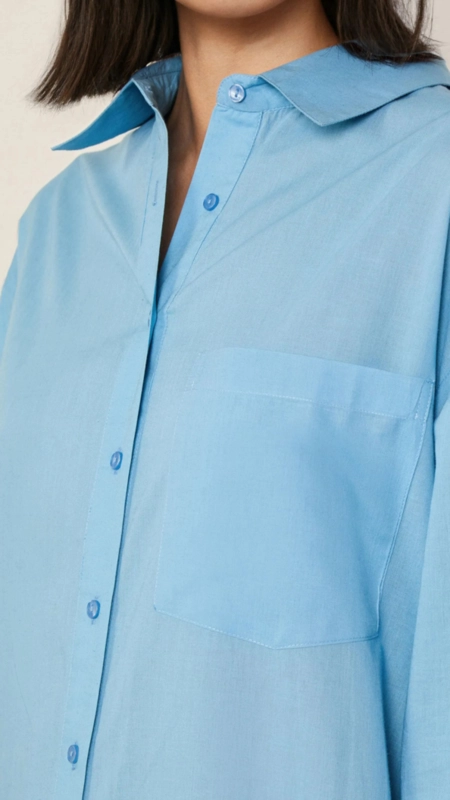 vestido chemise algodao animale jeans