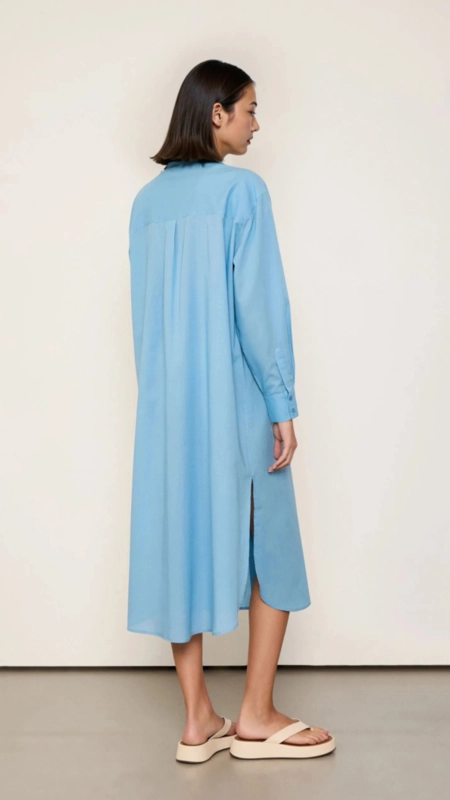 vestido chemise algodao animale jeans