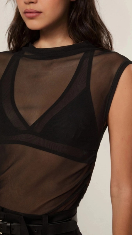 regata tule franzidos animale jeans