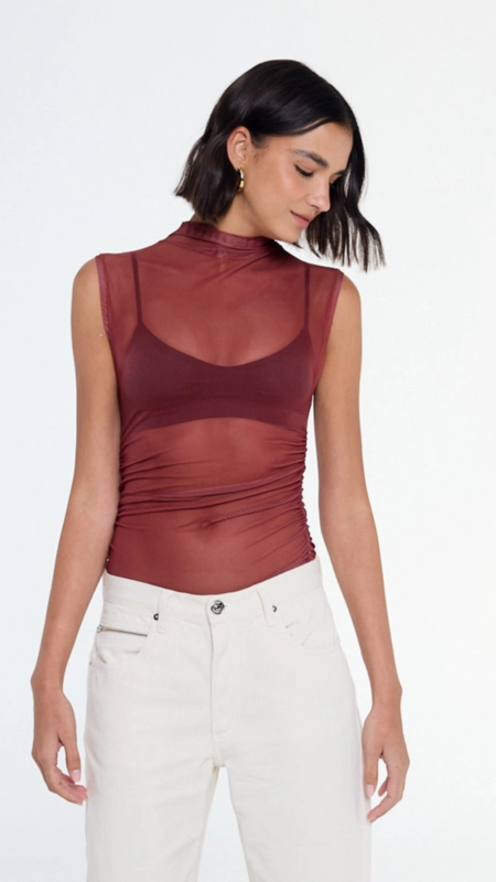 regata tule franzidos animale jeans