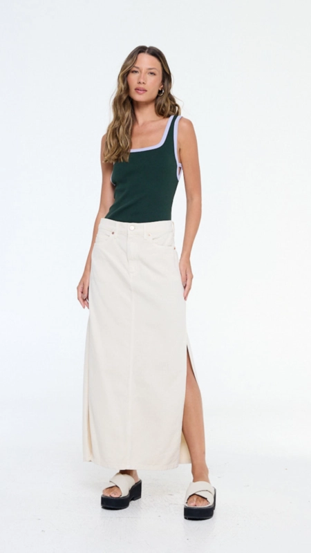 saia sarja fenda na lateral animale jeans