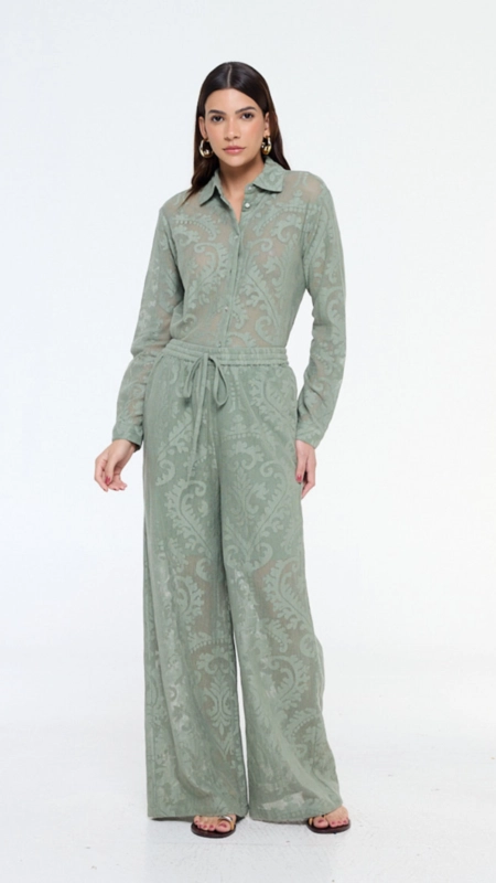 camisa telada com textura animale jeans
