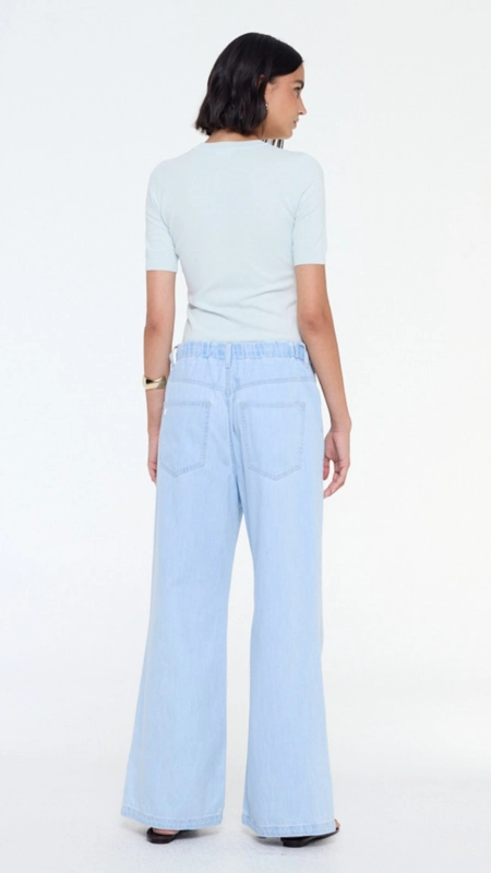 calça jeans pantalona elastico light animale jeans