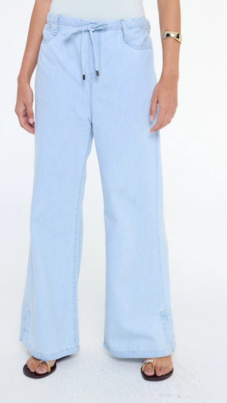 calça jeans pantalona elastico light animale jeans