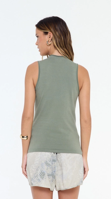 regata tricot cropped rib larga animale jeans