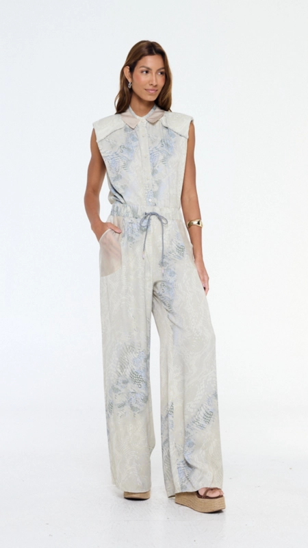 camisa est cobra wave medio e spray animale jeans