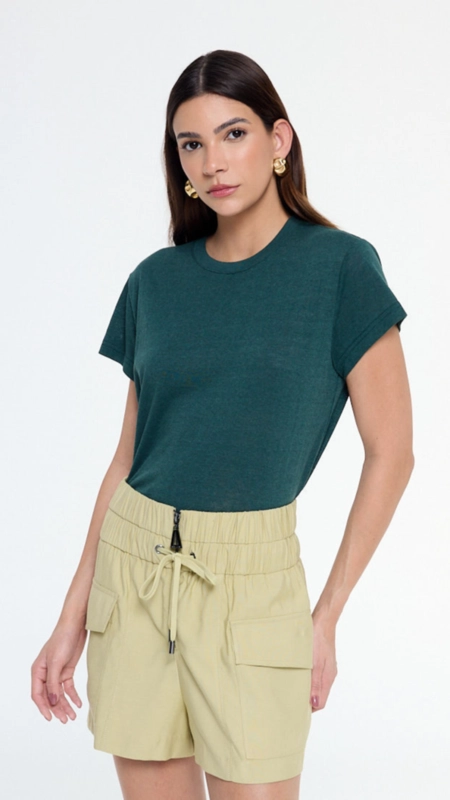 blusa malha basica decote redondo animale jeans