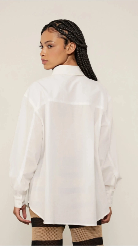 camisa algodão lisa alongada animale jeans