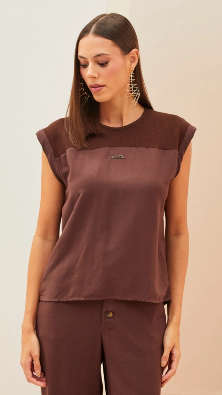 camiseta linho sem manga forum