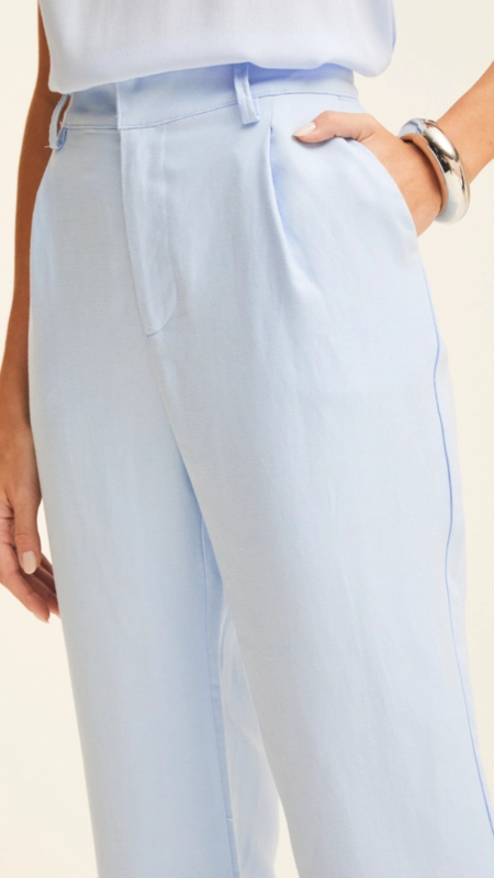 calça wide leg linho forum zaia premium