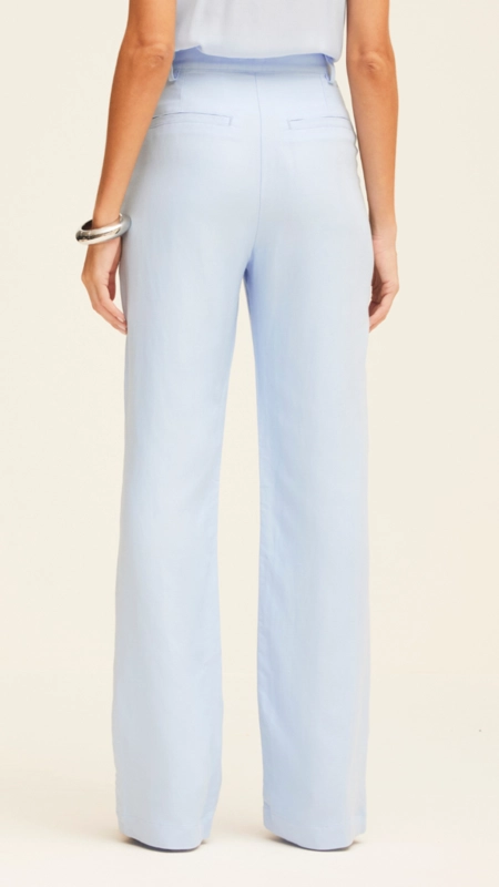 calça wide leg linho forum zaia premium