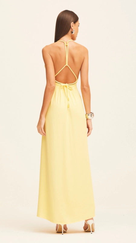 vestido longo forum viscose gretha premium
