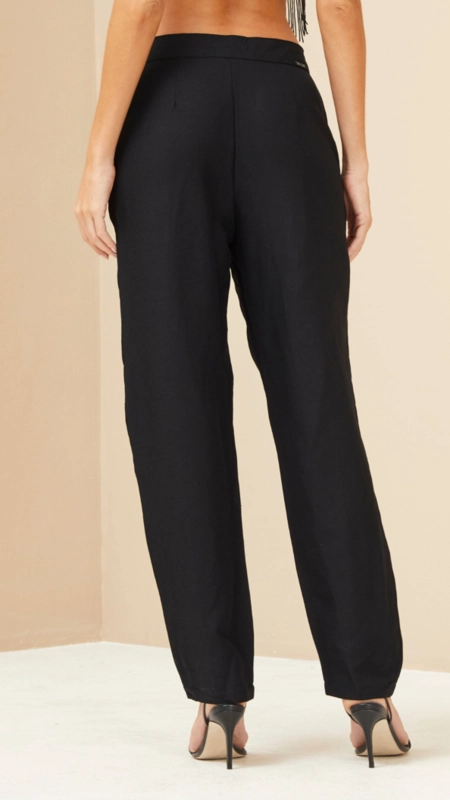 calça reta linho forum maiara premium