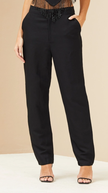 calça reta linho forum maiara premium