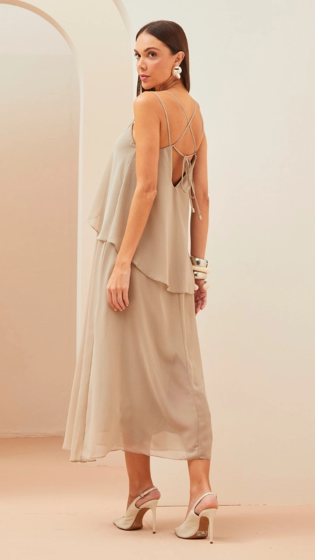 vestido midi forum light silky